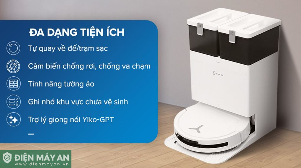 Robot hút bụi lau nhà Ecovacs Deebot T50 Pro Omni 
